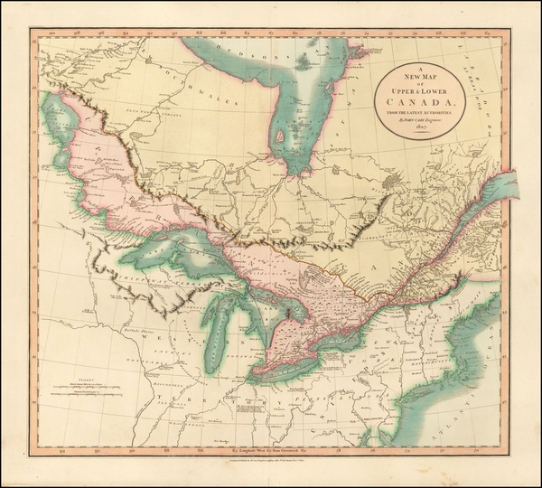 95-Midwest and Canada Map By John Cary