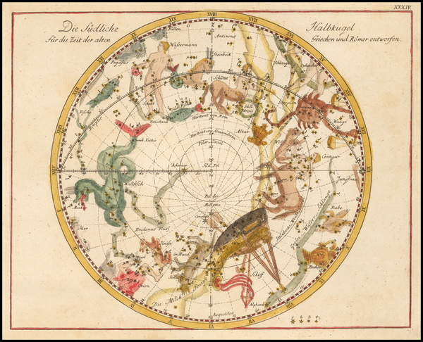 22-Celestial Maps Map By Johann Elert Bode