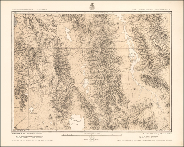 45-Southwest and California Map By George M. Wheeler