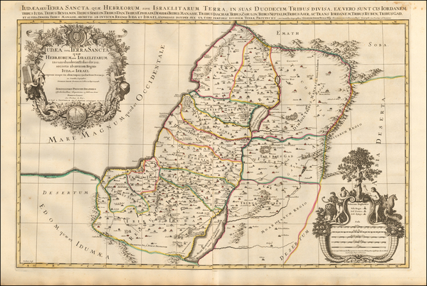 45-Middle East & Holy Land Map By Pierre Mortier