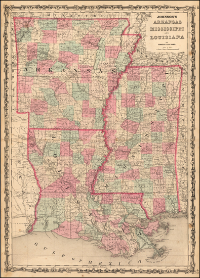 16-South Map By Benjamin P Ward  &  Alvin Jewett Johnson