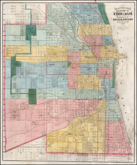 8-Chicago Map By Rufus Blanchard