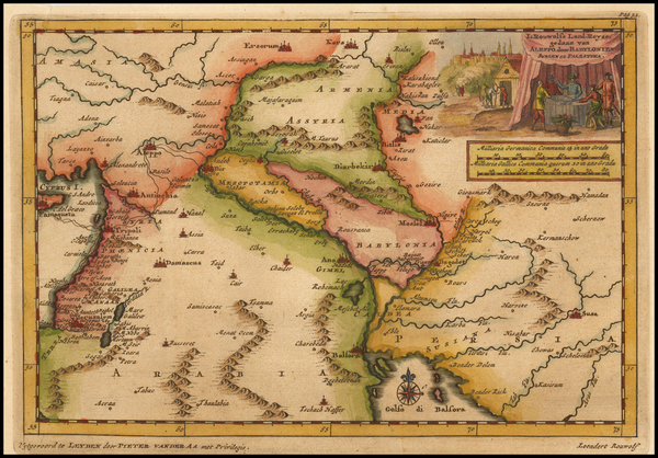 59-Central Asia & Caucasus, Holy Land and Turkey & Asia Minor Map By Pieter van der Aa