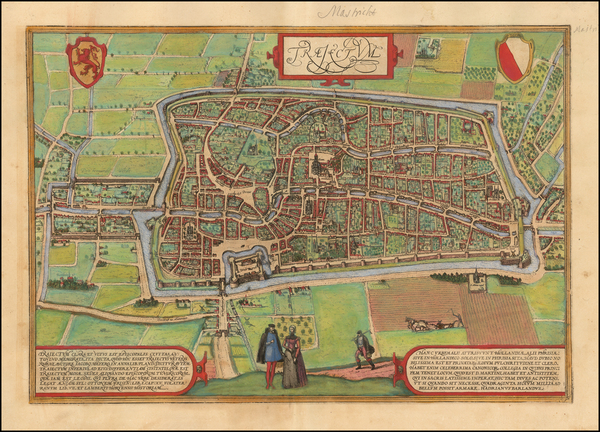 98-Netherlands Map By Georg Braun  &  Frans Hogenberg