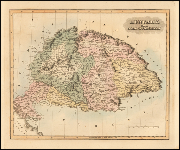 35-Hungary Map By Fielding Lucas Jr.