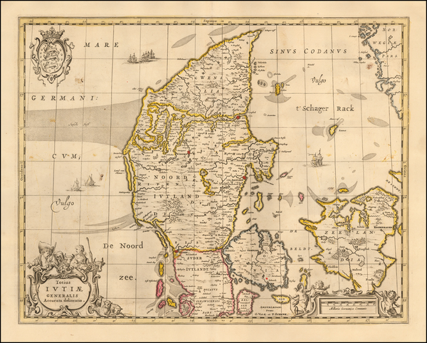 93-Denmark Map By Peter Schenk  &  Gerard Valk