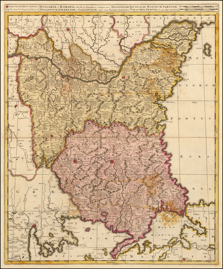 87-Romania Map By Gerard & Leonard Valk