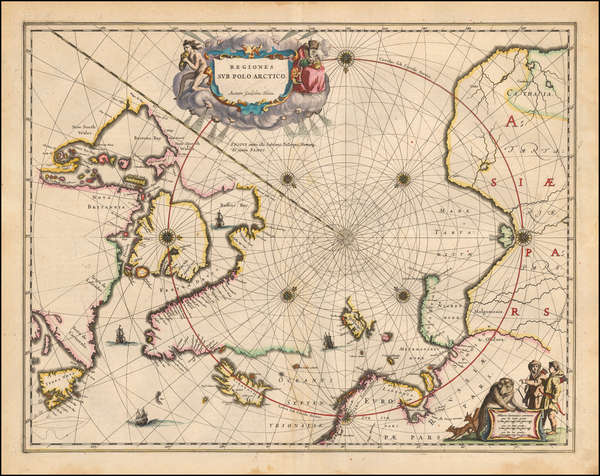 100-Polar Maps Map By Johannes Blaeu