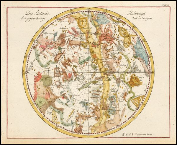 77-Celestial Maps Map By Johann Elert Bode