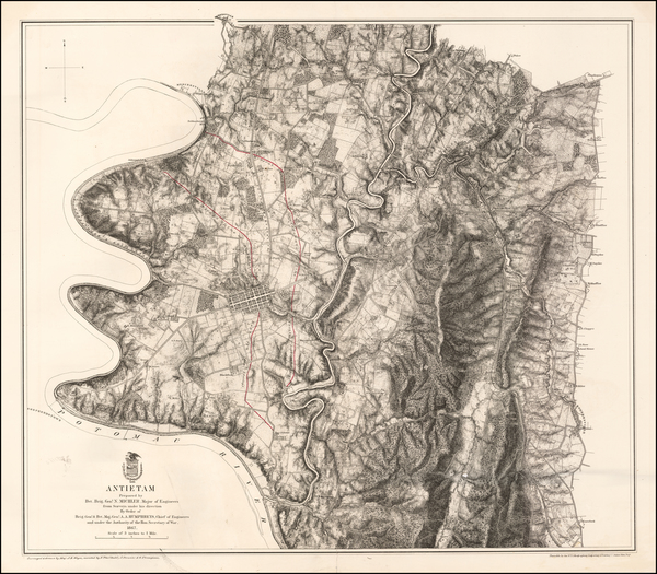 55-Maryland and Civil War Map By Julius Bien & Co.