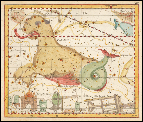 26-Celestial Maps Map By Johann Elert Bode