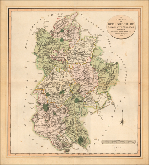 77-British Counties Map By John Cary