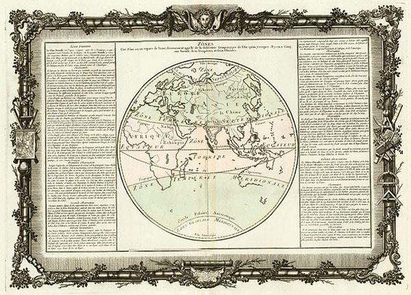 2-World and Eastern Hemisphere Map By Buy de Mornas