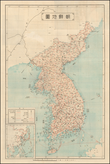 86-Korea Map By Chōsen Sōtokufu