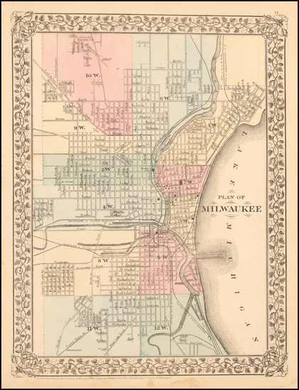 86-Midwest Map By Samuel Augustus Mitchell Jr.