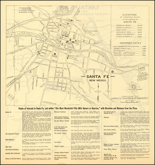 36-New Mexico Map By Santa Fe Chamber of Commerce