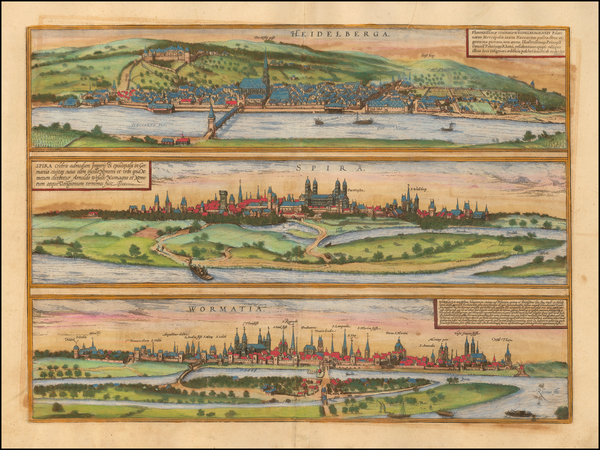 61-Germany Map By Georg Braun  &  Frans Hogenberg