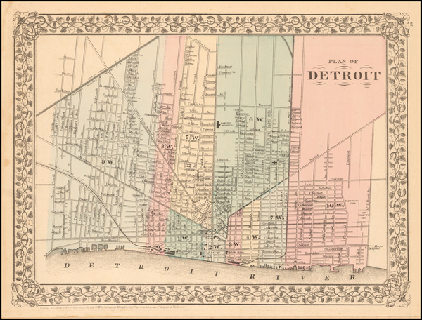 95-Midwest Map By Samuel Augustus Mitchell Jr.