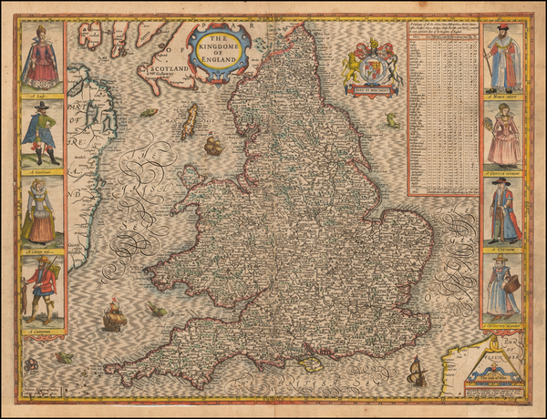 7-British Isles and England Map By John Speed