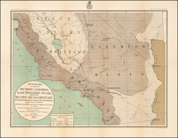 32-Nevada and California Map By Peters, N.