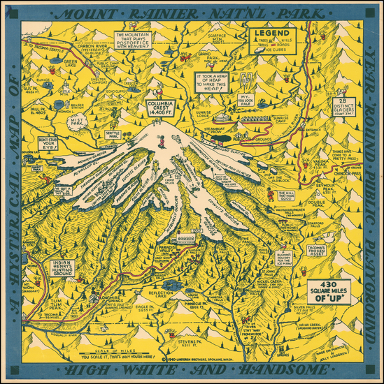 92-Washington Map By Lindgren Brothers