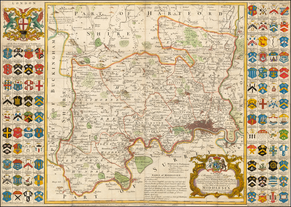 73-British Counties Map By Robert Sayer / Carington Bowles / Richard William Seale / John Bowles