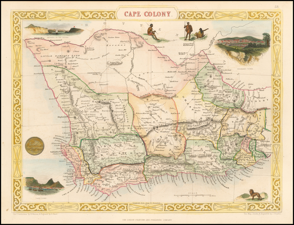 87-South Africa Map By John Tallis