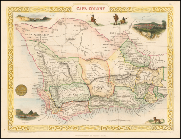 41-South Africa Map By John Tallis