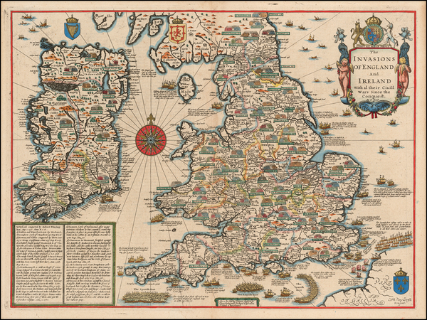 9-British Isles and England Map By John Speed