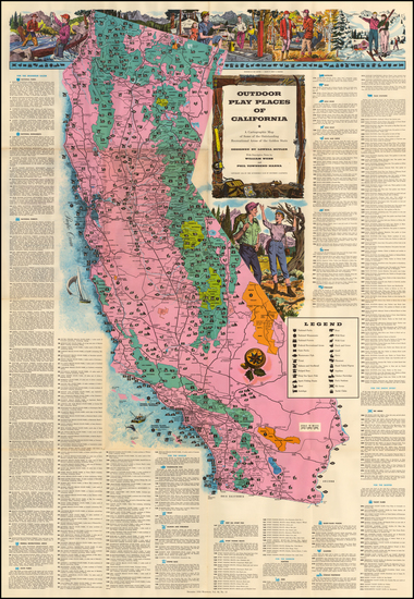 93-Pictorial Maps and California Map By Lowell Butler