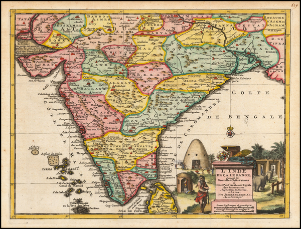 55-India Map By Pieter van der Aa