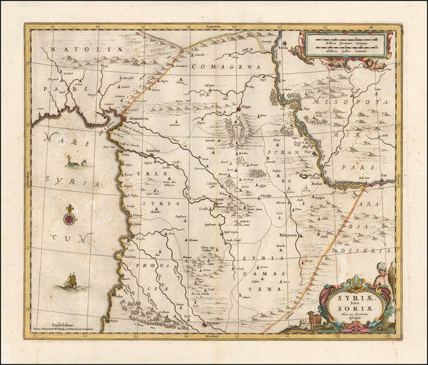 25-Middle East and Holy Land Map By Valk & Schenk