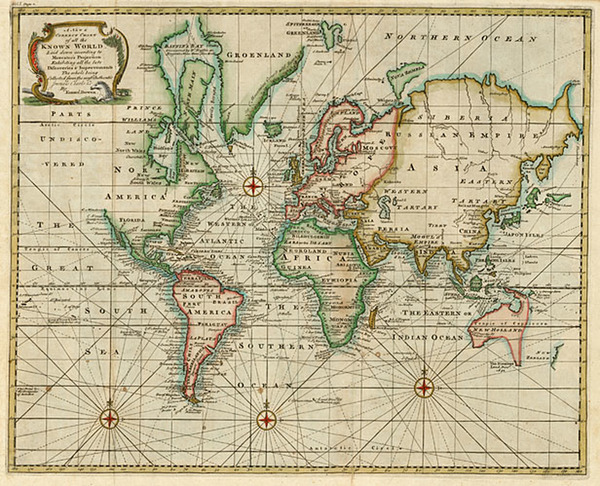 62-World, World, Australia & Oceania, Australia and Oceania Map By Emanuel Bowen