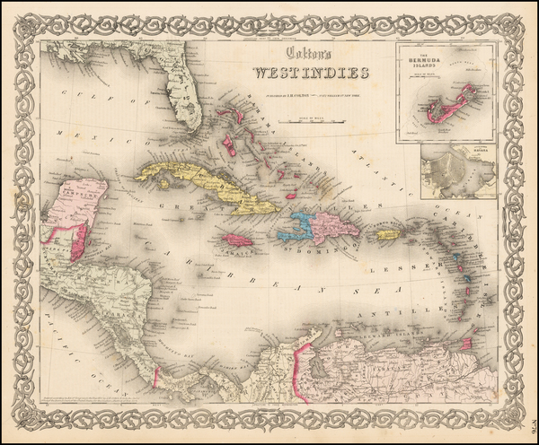 7-Caribbean, Central America and South America Map By G.W.  & C.B. Colton