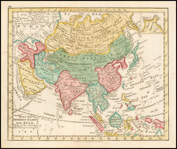 86-Asia Map By Jan Barend Elwe