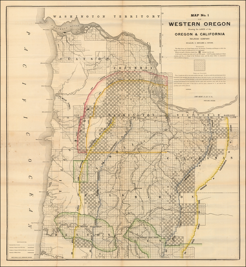 89-Oregon Map By Oregon & California Railroad Company