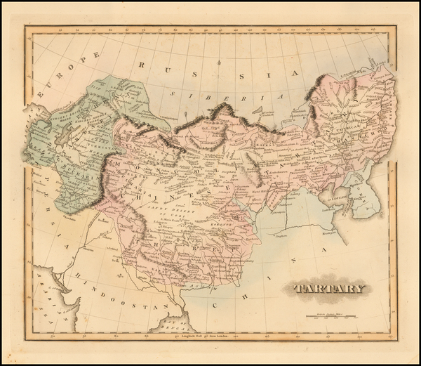 94-China and Central Asia & Caucasus Map By Fielding Lucas Jr.