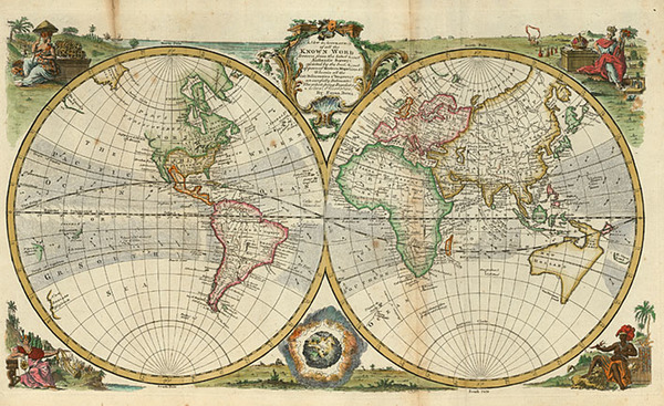 40-World, World, Australia & Oceania, Australia and Oceania Map By Emanuel Bowen