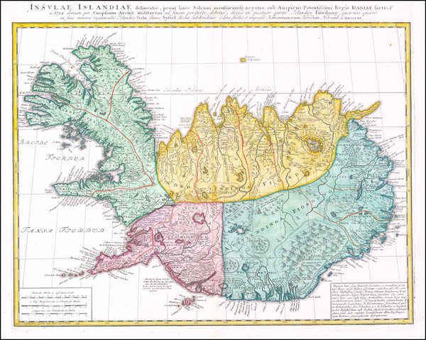 84-Iceland Map By Homann Heirs