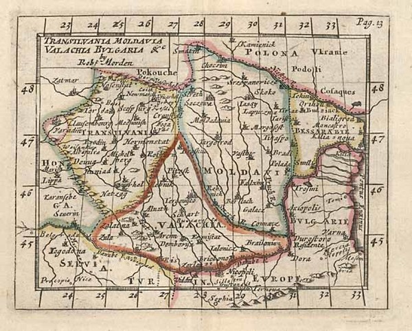 32-Europe, Russia, Romania and Balkans Map By Robert Morden