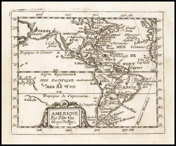 15-California as an Island and America Map By Pierre Du Val