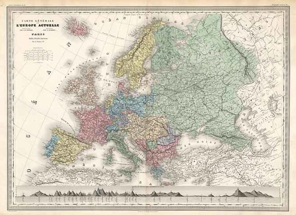 81-Europe and Europe Map By Adolphe Hippolyte Dufour