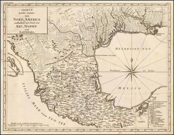 11-South, Texas, Southwest and Mexico Map By Pierre de Pages