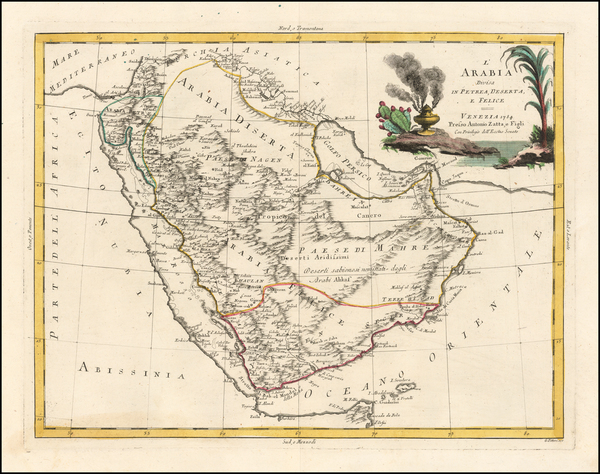 8-Middle East and Arabian Peninsula Map By Antonio Zatta