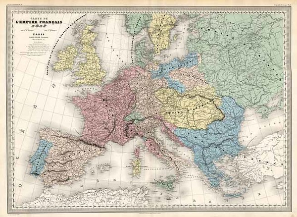 20-Europe and Europe Map By Adolphe Hippolyte Dufour