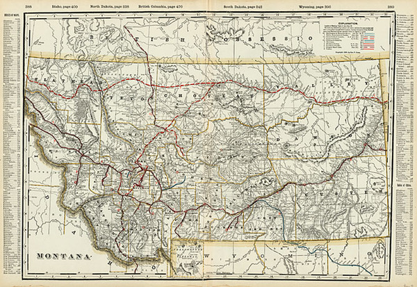 73-Plains and Rocky Mountains Map By George F. Cram