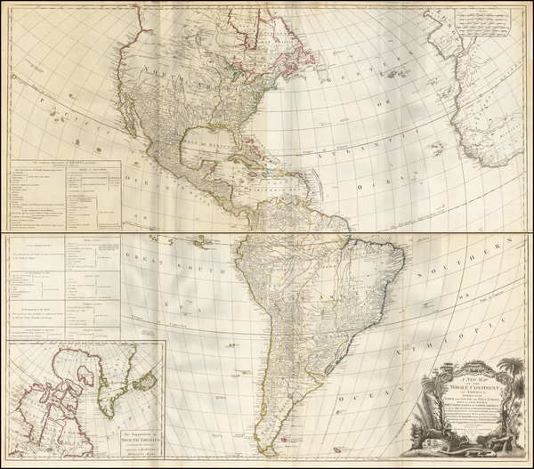 74-America Map By Robert Sayer  &  Richard Bennett