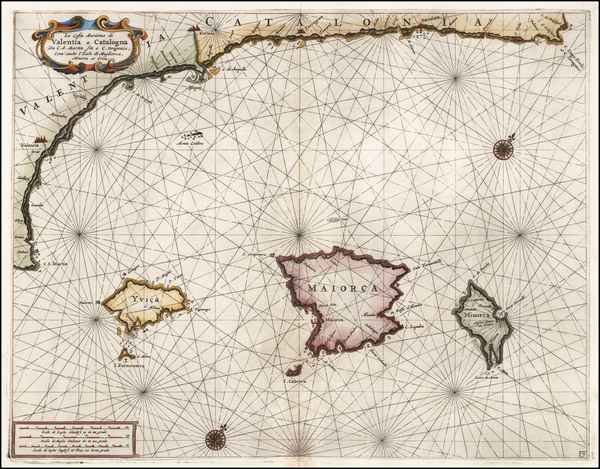 51-Spain and Balearic Islands Map By Francesco Maria Levanto