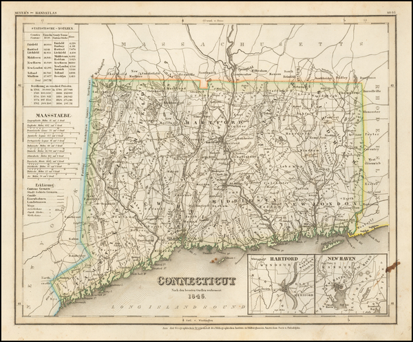 38-Connecticut Map By Joseph Meyer