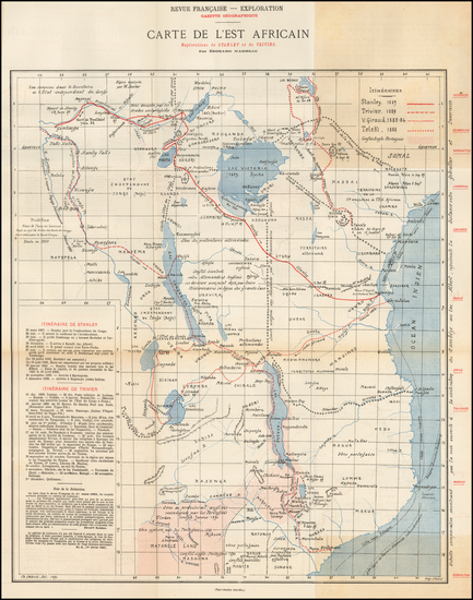 97-East Africa Map By Eduoard Marbeau